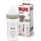 NUK Perfect Match Пластиковый бутылочка с мягкой силиконовой соской против коликов и функцией контроля температуры для детей от 3 месяцев, 260 мл
