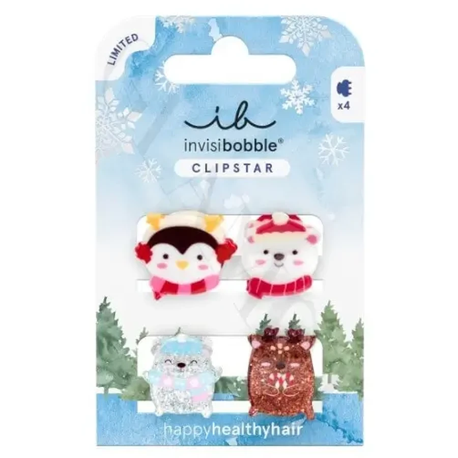 AMBITAS Invisibobble Kids Clipstar Cozy Snowy Friend, 4 штуки: ціни та характеристики