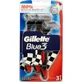 Одноразовые лезвия для бритья GILLETTE Blue 3 Plus Red, 3 штуки