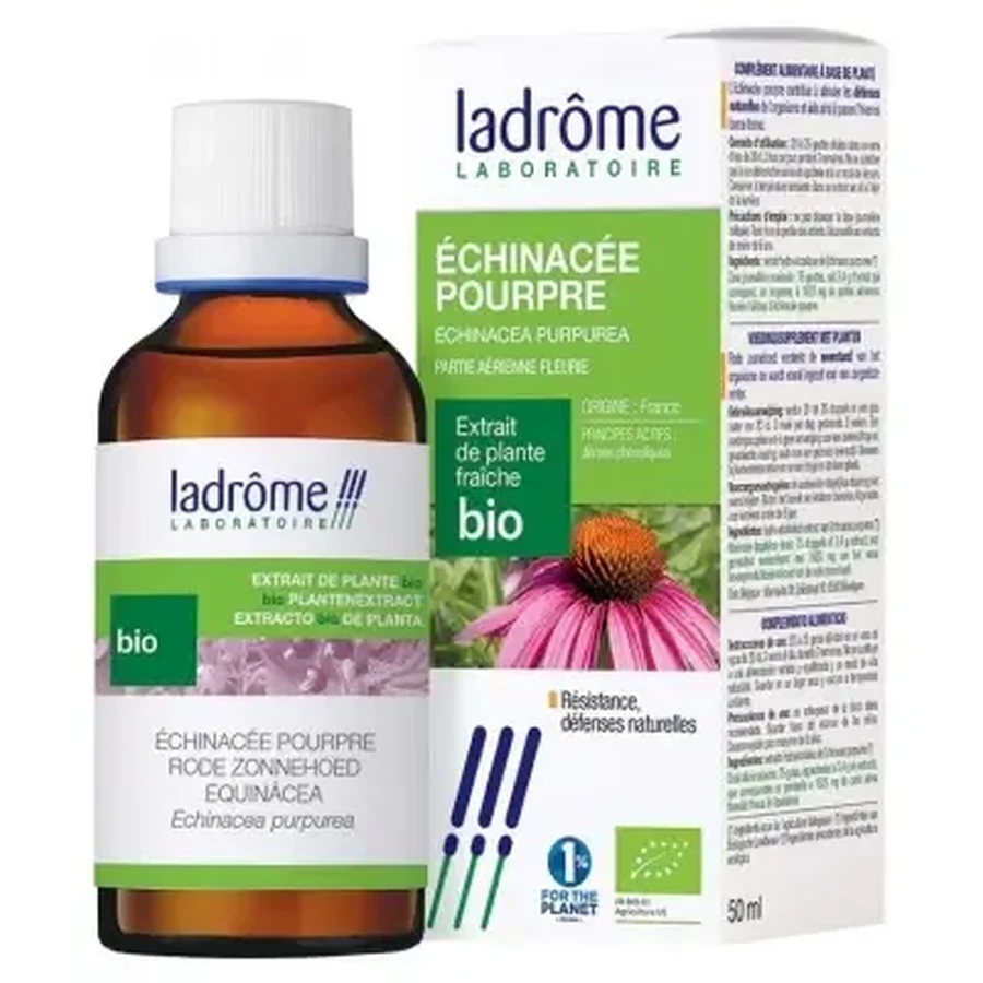 Свежий органический растительный экстракт Ladrôme: фиолетовая эхинацея, 50 мл: цены и характеристики