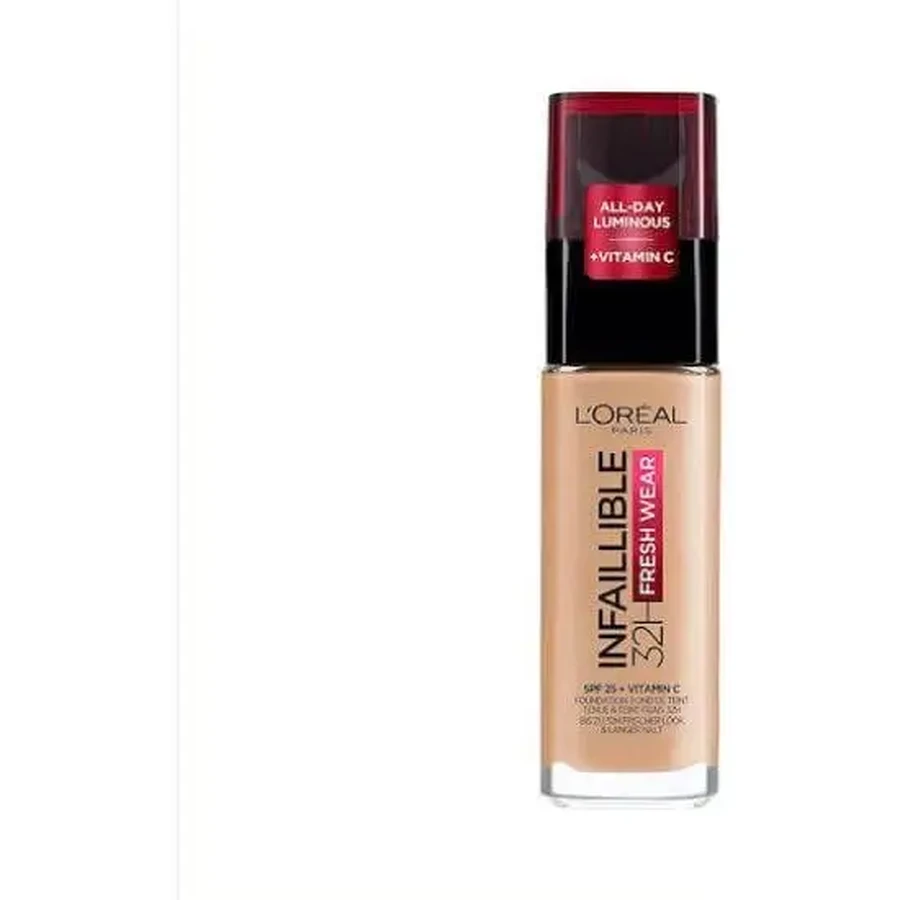 LOREAL Infaillible Foundation 32H Fresh Wear Foundation Тональный крем с легкой текстурой, обеспечивающий полное покрытие, которое сохраняется в течение 32 часов. 140 Golden Beige: цены и характеристики