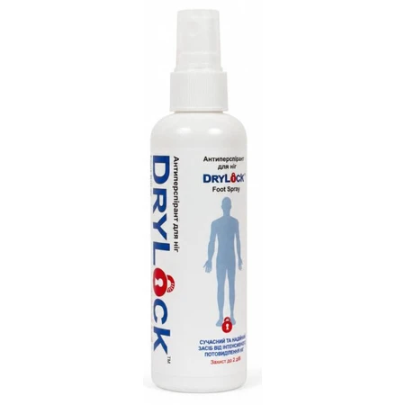 Антиперспирант для ног DryLock Foot Spray длительная защита от потоотделения, 100 мл: цены и характеристики