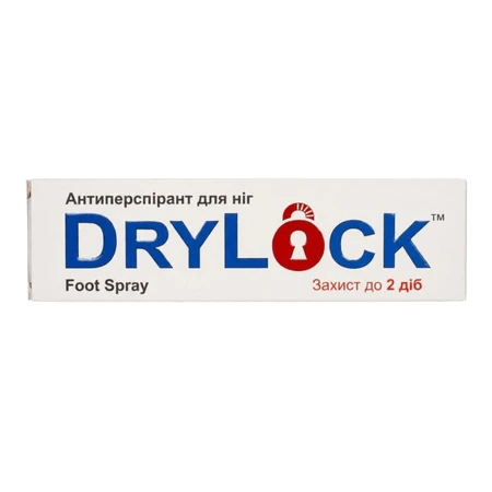 Антиперспирант для ног DryLock Foot Spray длительная защита от потоотделения, 100 мл: цены и характеристики