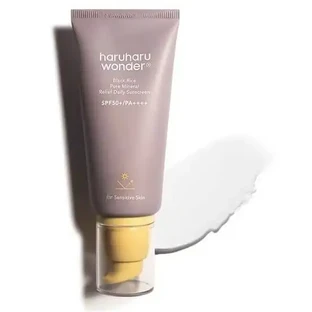 Крем для лица с чёрным рисом и защитным фактором SPF 50+ PA ++++ Black Rice, 50 мл, Haruharu Wonder