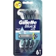 GILLETTE Blue 3 Plus Cool Одноразовые бритвы с 3 лезвиями и смазочной полоской, 6 шт.