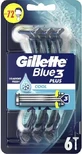 GILLETTE Blue 3 Plus Cool Одноразовые бритвы с 3 лезвиями и смазочной полоской, 6 шт.