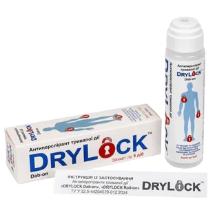 Антиперспірант тривалої дії DryLock Dab-on, 50 мл