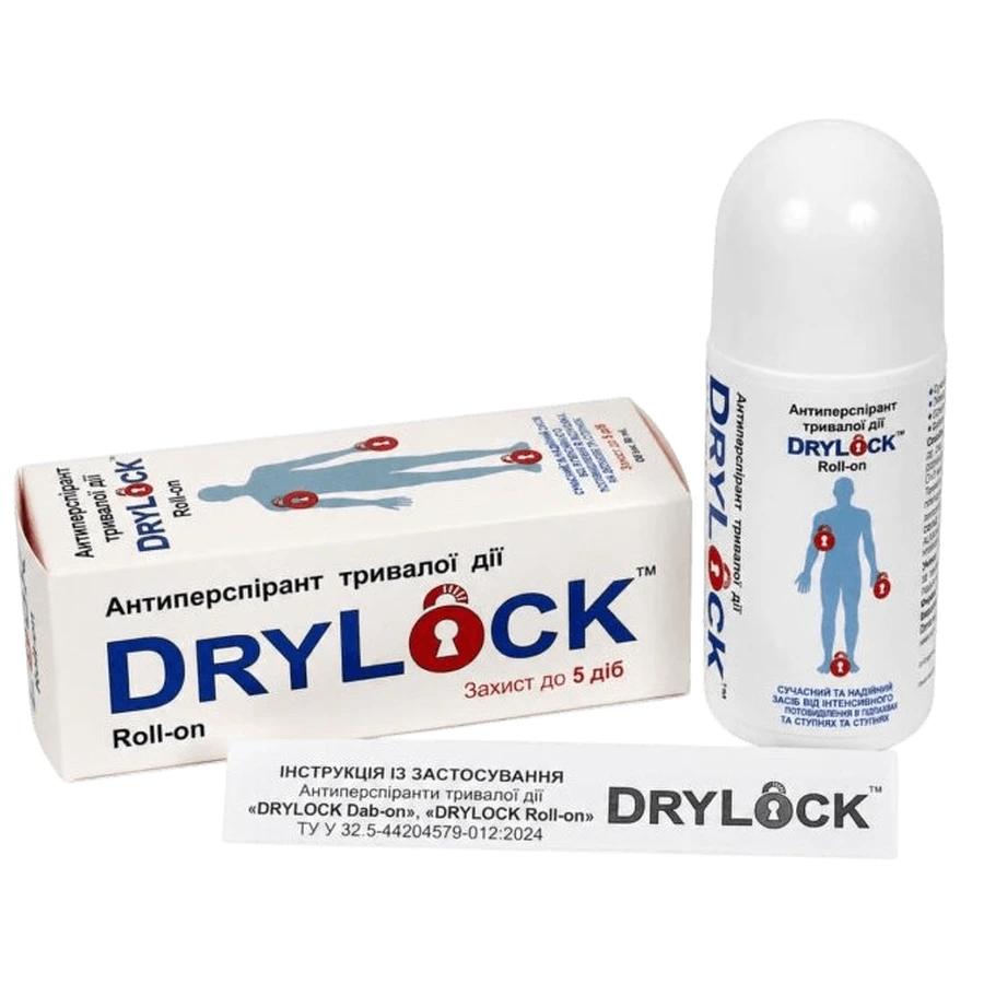 Антиперспірант тривалої дії DryLock Roll-on, 50 мл: ціни та характеристики