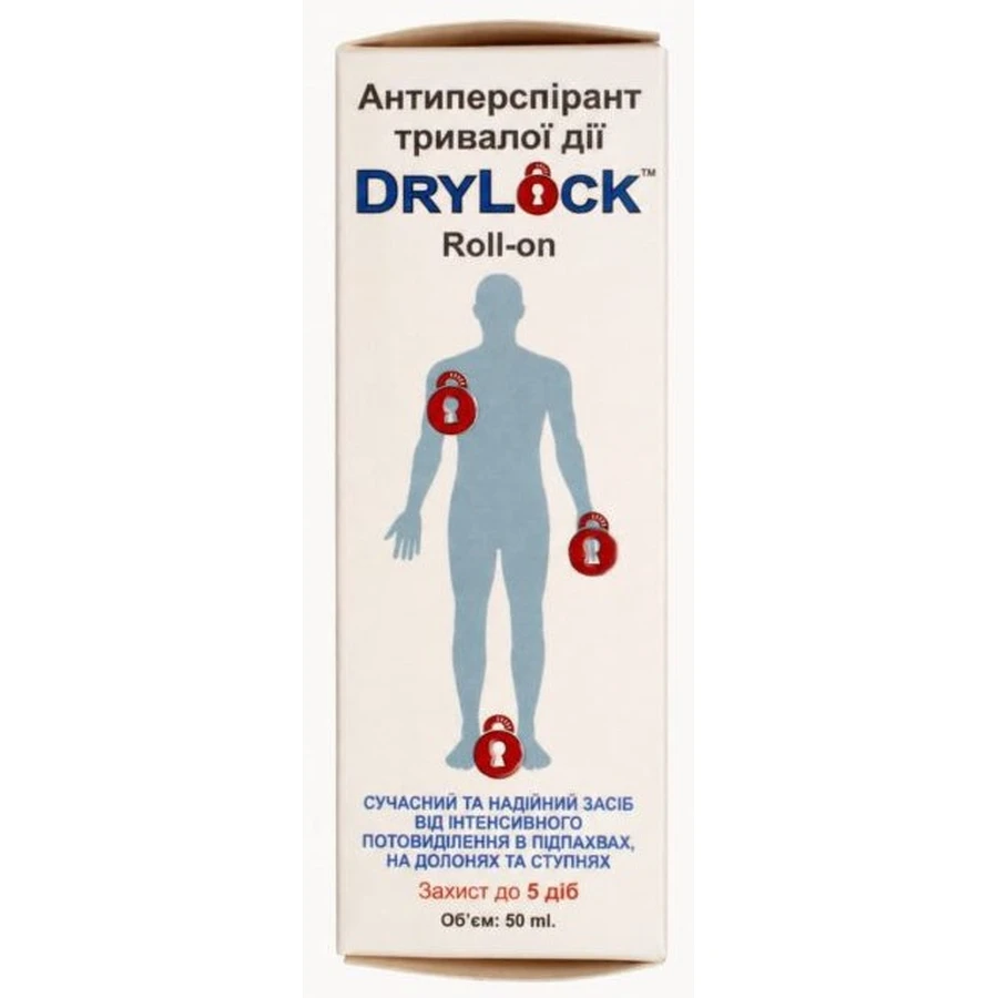 Антиперспірант тривалої дії DryLock Roll-on, 50 мл: ціни та характеристики