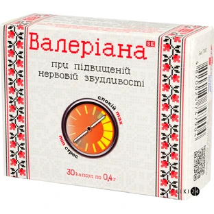 Валеріана Добавка Дієтична Здоров'я капс. 0.4 г №30