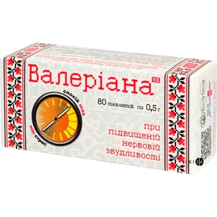 Валеріана Добавка Дієтична Здоров'я табл. 0.5 г №80