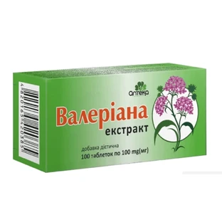Валериана Экстракт табл. 0.1 г №100