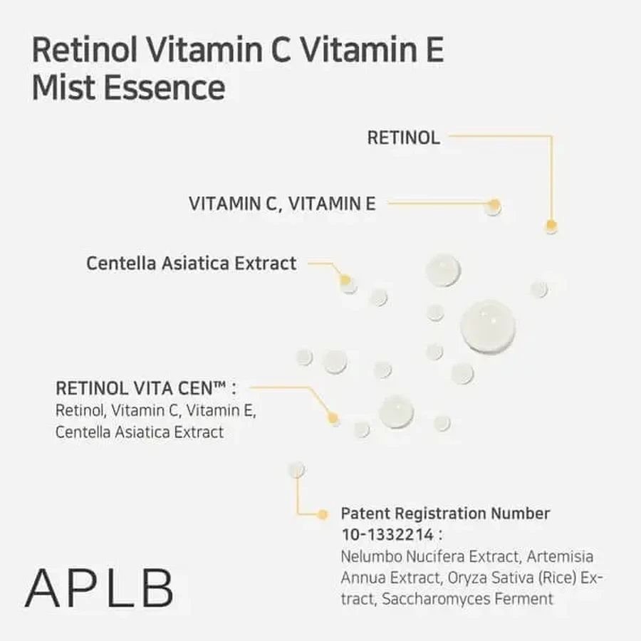 APLB Retinol Vitamin C Vitamin E Mist Essence, спрей-эссенция с ретинолом и витаминами C и E, 105 мл: цены и характеристики