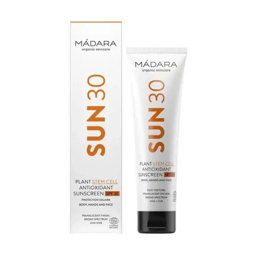 Madara Plant Stem Cell Antioxidant Body Sunscreen SPF30, сонцезахисний крем, 100 мл: ціни та характеристики