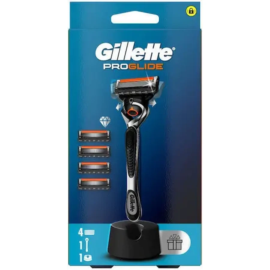 Бритва GILLETTE ProGlide, 4 запасні головки та безкоштовна підставка: ціни та характеристики