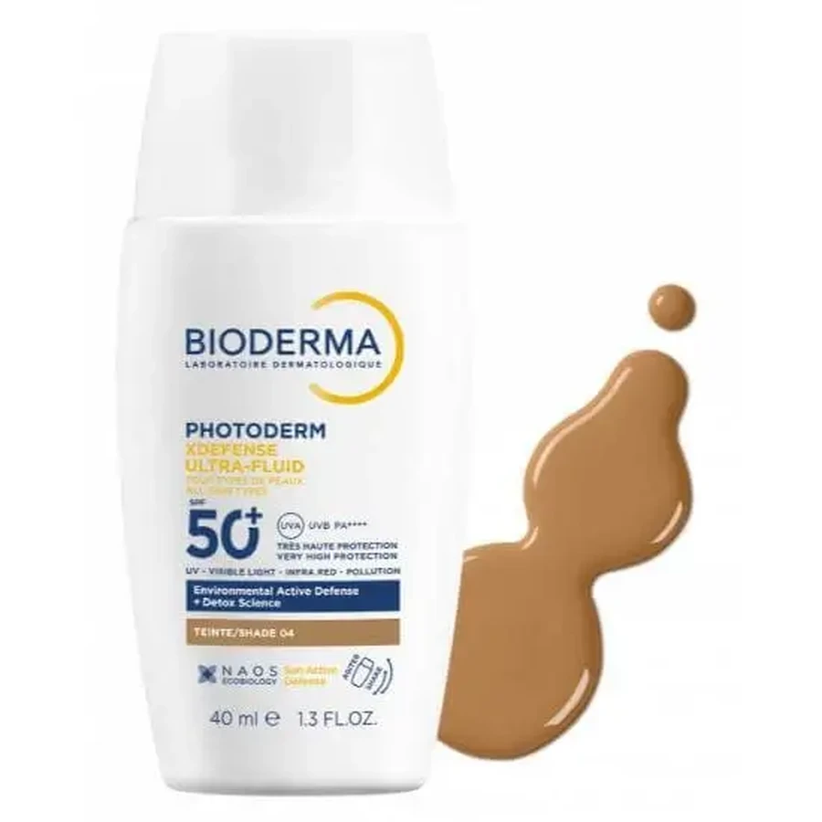 BIODERMA Photoderm X Denfense Ультралегкий відбілюючий сонцезахисний крем для матового покриття, відтінок 04, SPF50+, 40 мл: ціни та характеристики