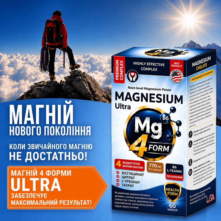 Магній 4 форми «Ультра» №60 : ціни та характеристики
