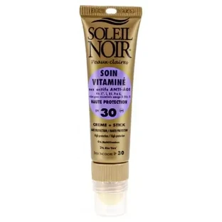 Soleil Noir Крем, збагачений вітамінами, SPF 30, 20 мл + Стік SPF 30, 2 г