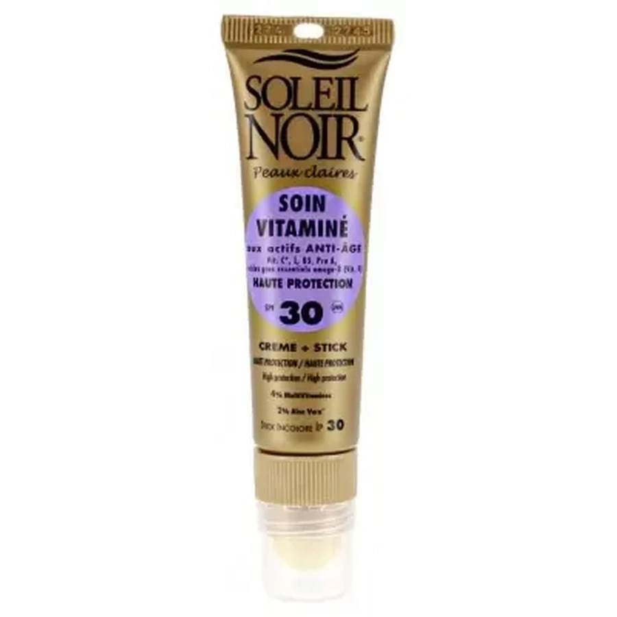 Soleil Noir Крем, збагачений вітамінами, SPF 30, 20 мл + Стік SPF 30, 2 г: ціни та характеристики
