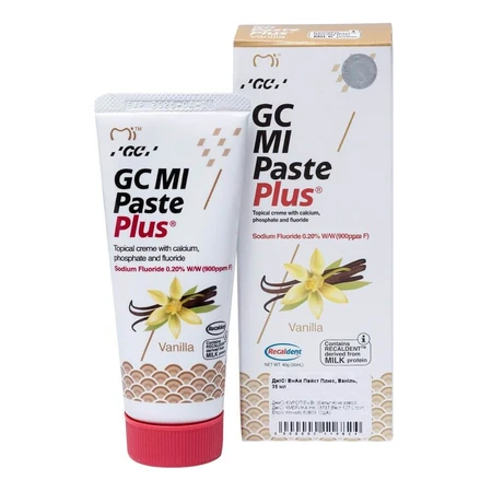 Паста для реминерализации зубов, 35 мл, со вкусом ванили, GC Mi Paste Plus: цены и характеристики