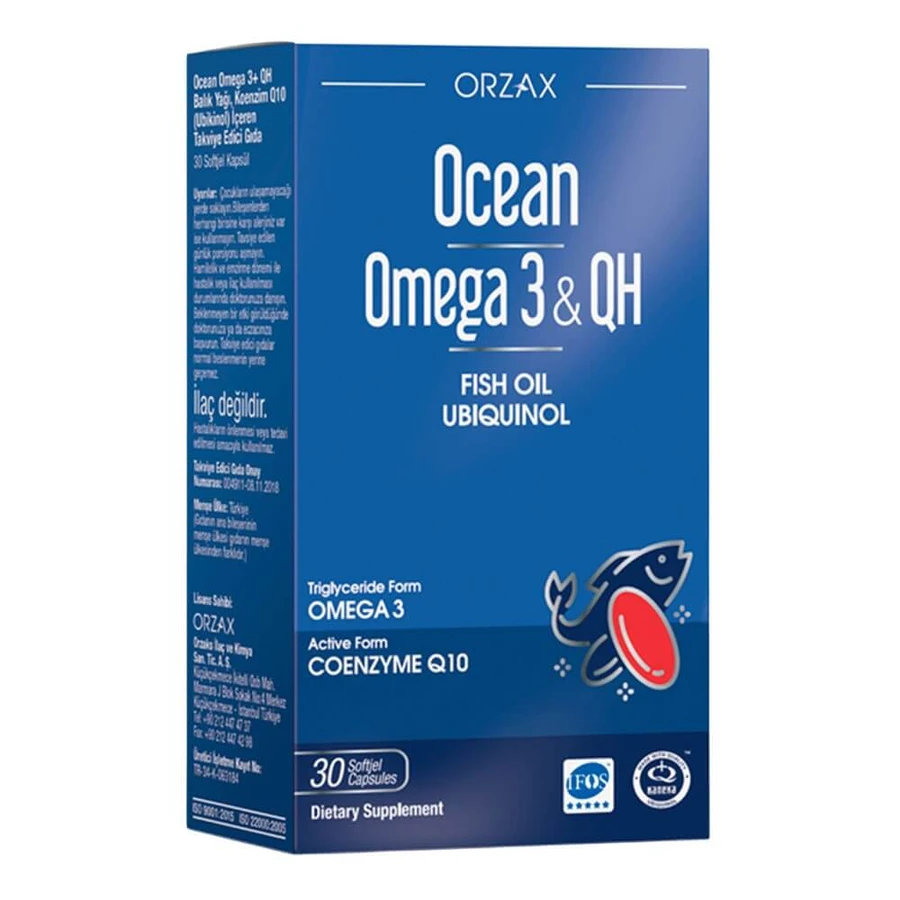 Омега-3 + коэнзим Q10, 30 капсул, Orzax: цены и характеристики