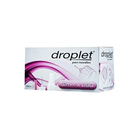 Иглы для инсулиновых шприц-ручек Droplet (12 mm x 29G), 100 шт.: цены и характеристики