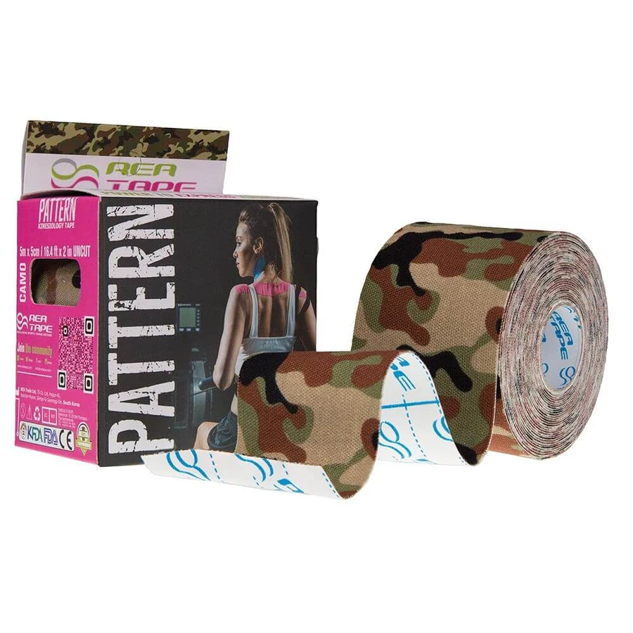 Кинезиотейп REA TAPE Pattern, милитари: цены и характеристики