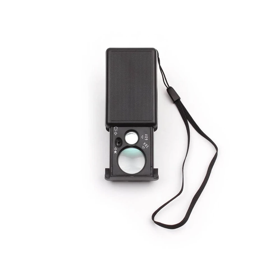 Лупа выдвижная карманная Magnifier 9881 с подсветкой, 30x и 60x увеличения: цены и характеристики