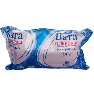 Вата Ариадна медицинская гигроскопическая нестерильная, ролик, 25 г