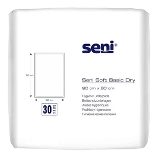 Гігієнічні пелюшки Seni Soft Basic Dry, 90x60, 30 шт.