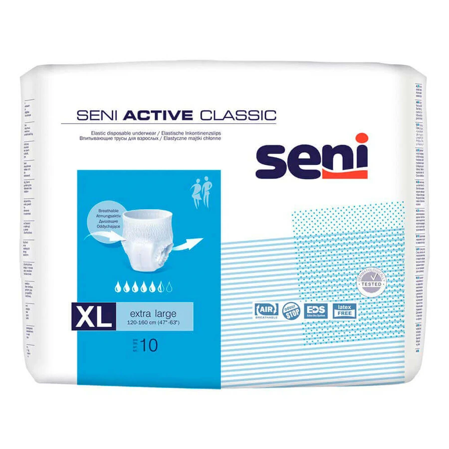 Подгузники Seni Active Classic Extra Large, 10 шт.: цены и характеристики