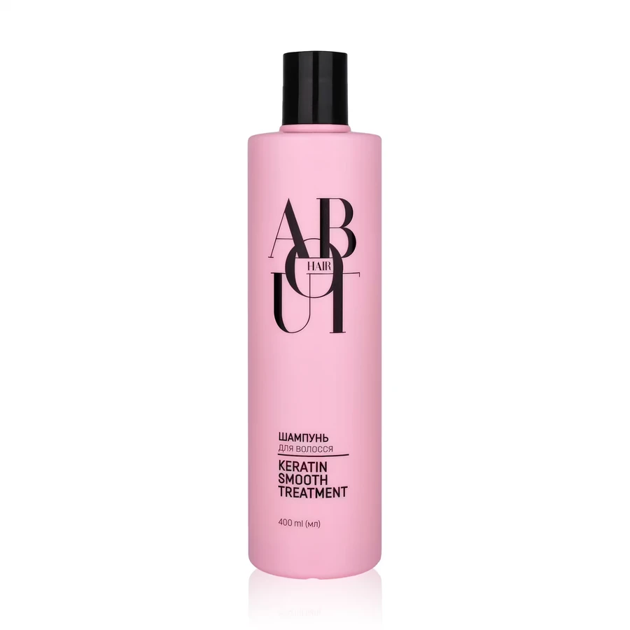 Восстанавливающий шампунь ABOUT hair Кератиновое разглаживание, для поврежденных волос, 400 мл: цены и характеристики