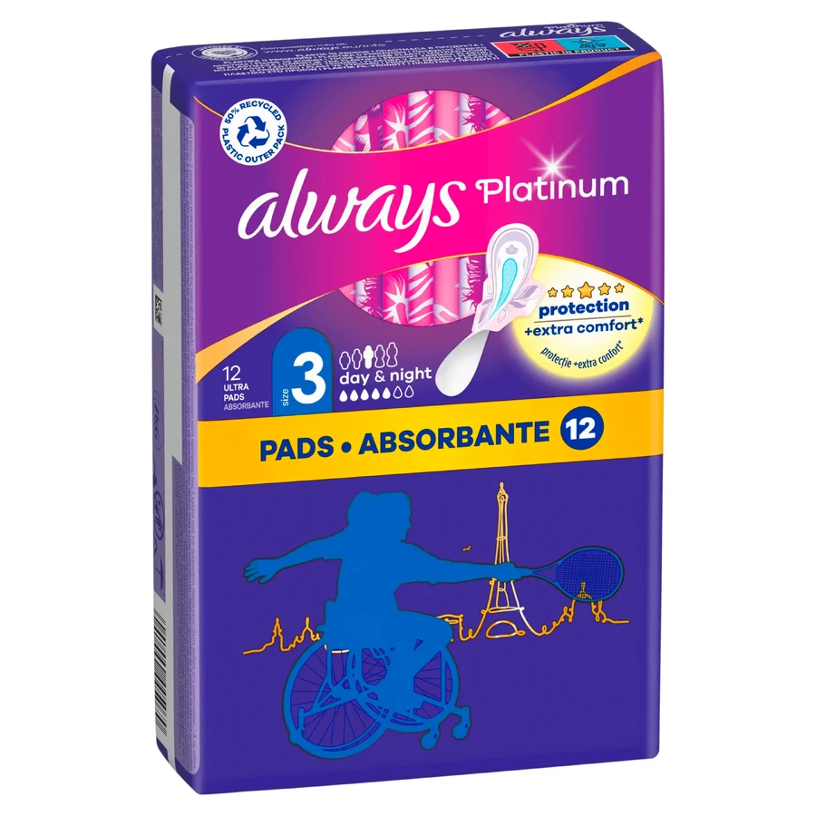 ALWAYS Platinum Day & Night (розмір 3) 12 серветок: ціни та характеристики