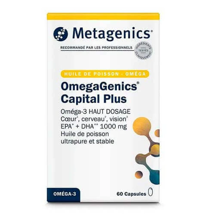 ОмегаДженікс Капітал Плюс Metagenics, OmegaGenics Capital Plus, 60 капсул: ціни та характеристики