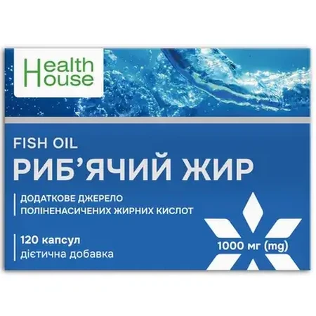 Рыбий жир Health House капсулы 1000 мг №120: цены и характеристики