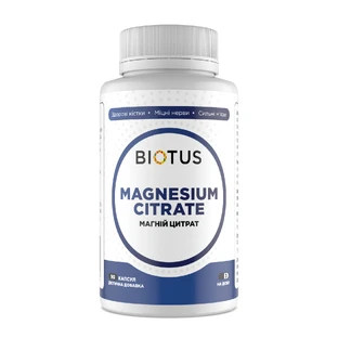 Магній цитрат, Magnesium Citrate, Biotus, 90 капсул