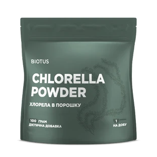 Хлорелла в порошке, Chlorella Powder, Biotus, 100 г