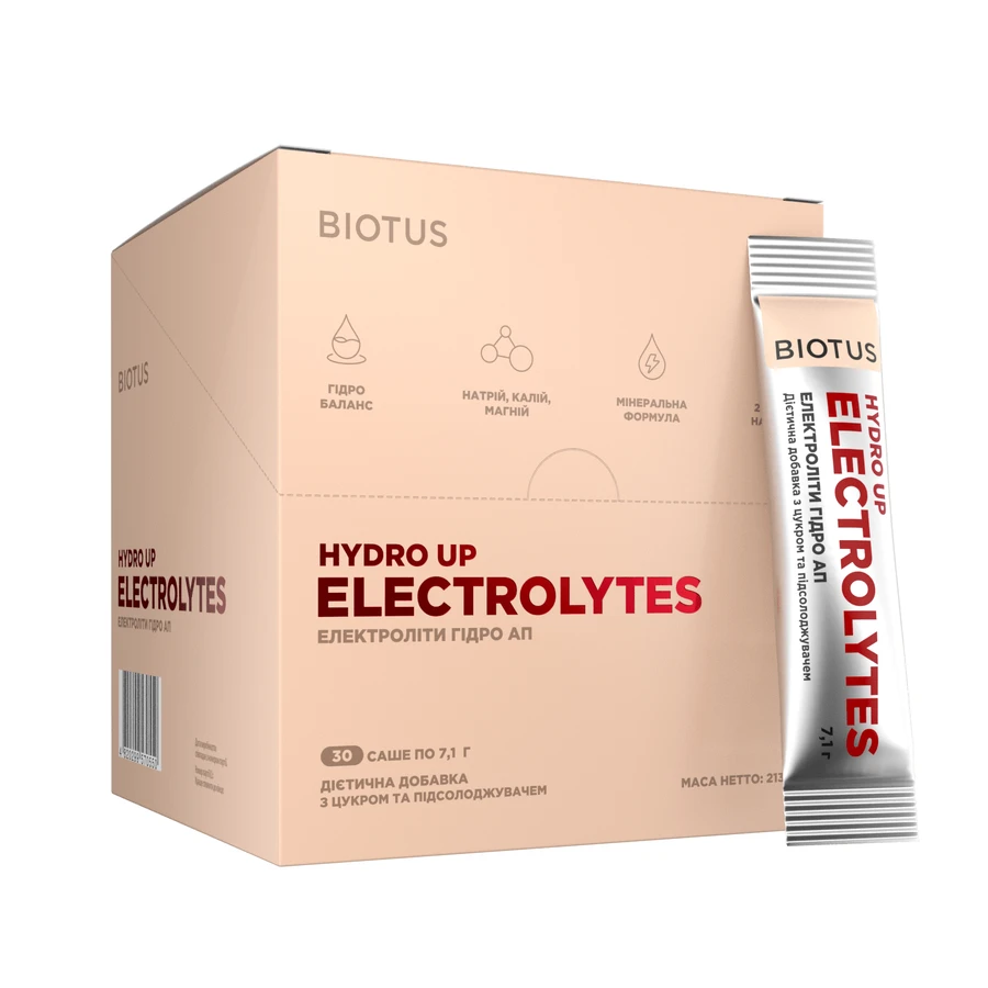 Электролиты Гидро Ап, Eloctrolytes Hydro Up, Biotus, 30 саше (213 г): цены и характеристики