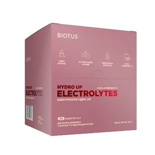 Электролиты Гидро Ап, Eloctrolytes Hydro Up, Biotus, вкус "Грейпфрут", 30 саше