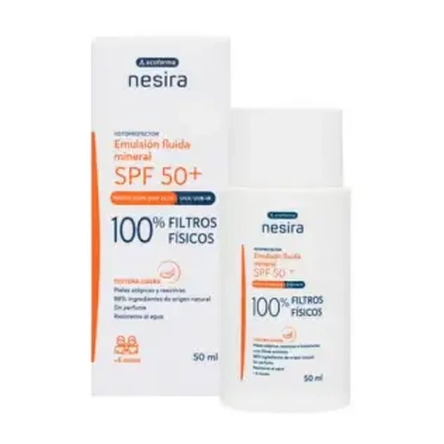 Acofarma Nesira Минеральная солнцезащитная эмульсия SPF50+, 50 мл: цены и характеристики