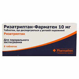 Ризатриптан-фарматен табл., дисперг. в рот. порожн. 10 мг блістер №6