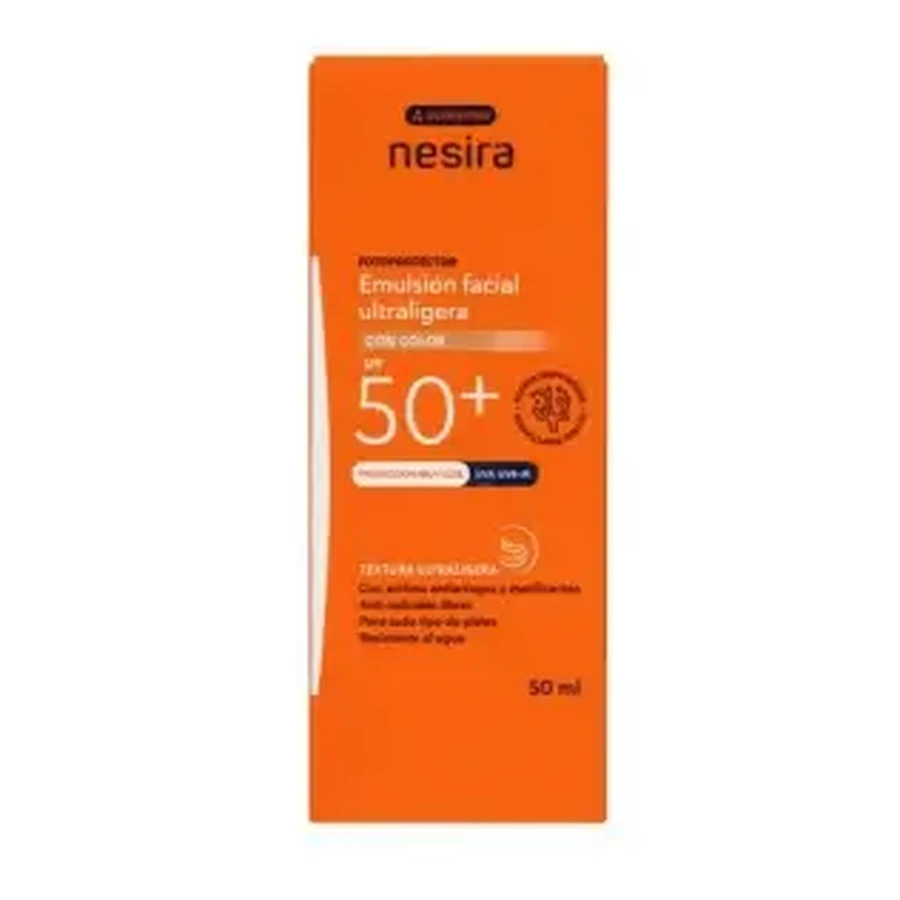 Acofarma Nesira Solar SPF 50+ Ультралегкая тонирующая эмульсия для лица, 50 мл: цены и характеристики