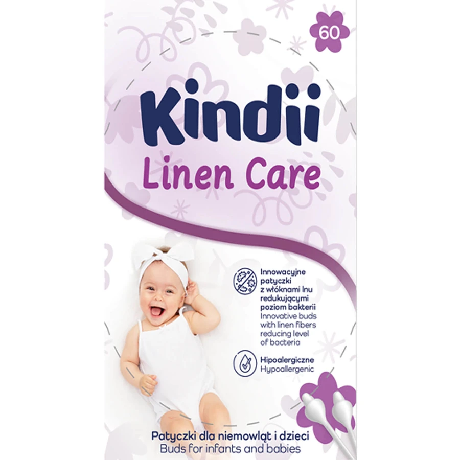 Ватные палочки Kindii Linen Care детские 60 шт: цены и характеристики