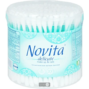 Ватные палочки Novita Delicate 200 шт в банке