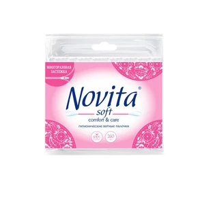 Ватные палочки Novita Soft в полиэтиленовом пакете, 260 шт