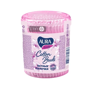 Ватяні палички Aura 100 шт стакан