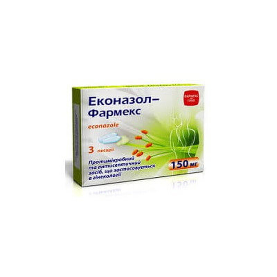 Эконазол-фармекс пессарии 150 мг блистер в пачке №3: цены и характеристики