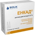 Енкад, р-н д/ін. 3,5 % амп. 3 мл №10
