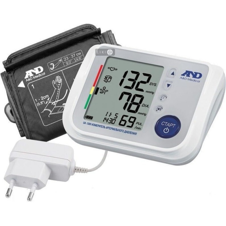 Вимірювач артеріального тиску та частоти пульса цифровий UA-1300: ціни та характеристики