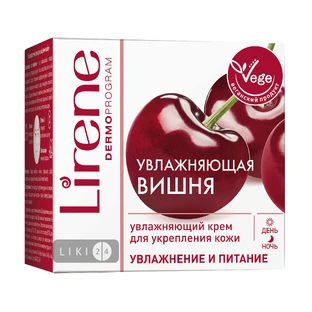 Легкий крем для лица Lirene Вишня и Лимон, увлажняюще-очищающий, 50 мл